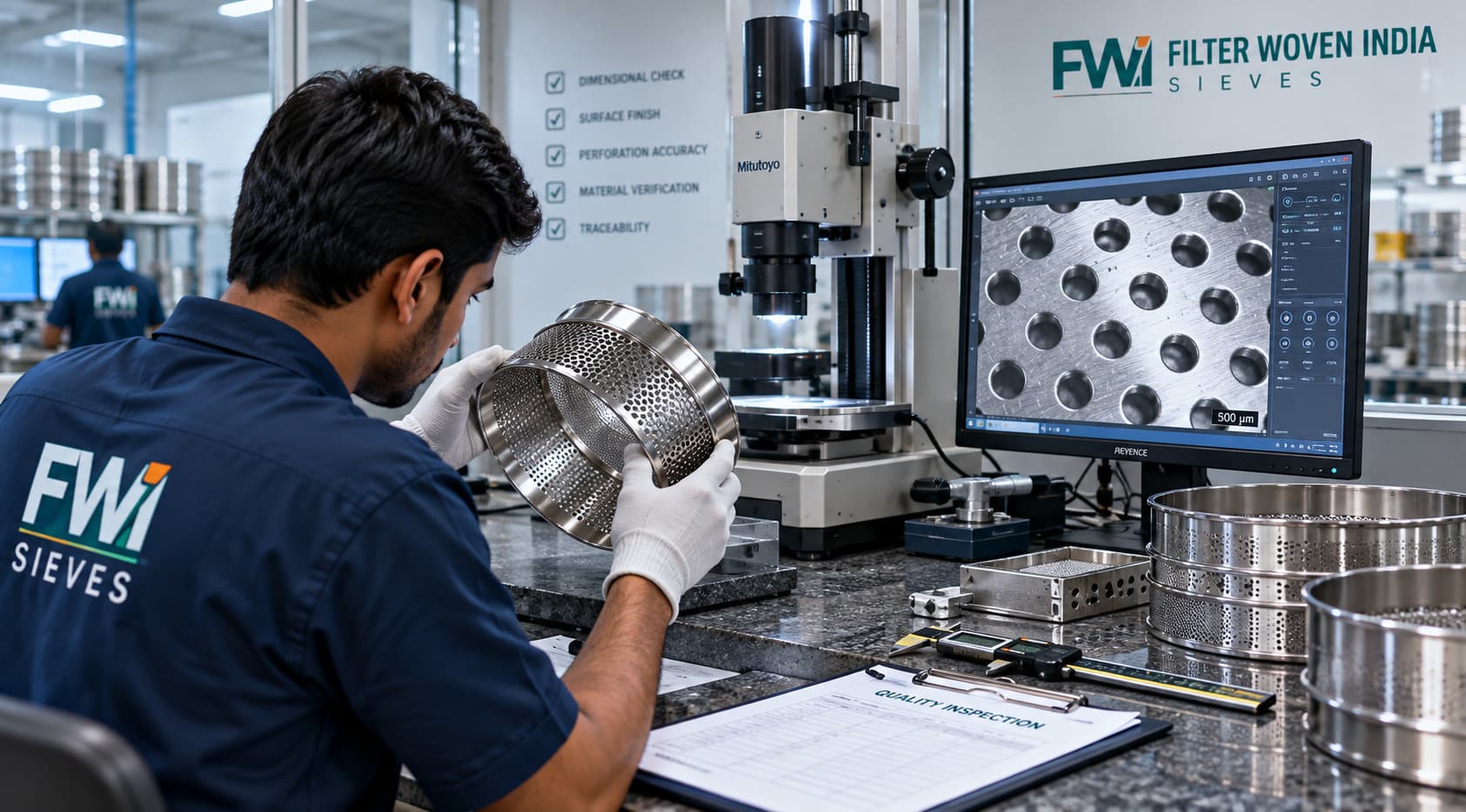 Precision sieve quality inspection